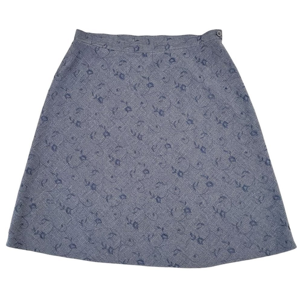 Vintage Jessica A-Line Skirt with Embroidery Floral Patterns Embellishm…